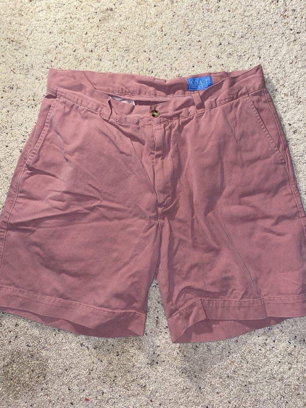 Coast Pawleys Island Twill Red Beach Short Size 34 Vintage Summer Beach Pants